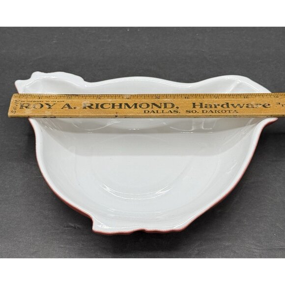 Sur La Table Red White Ceramic Chicken Baking Dish Made in Portugal P261 358 - Picture 7 of 9